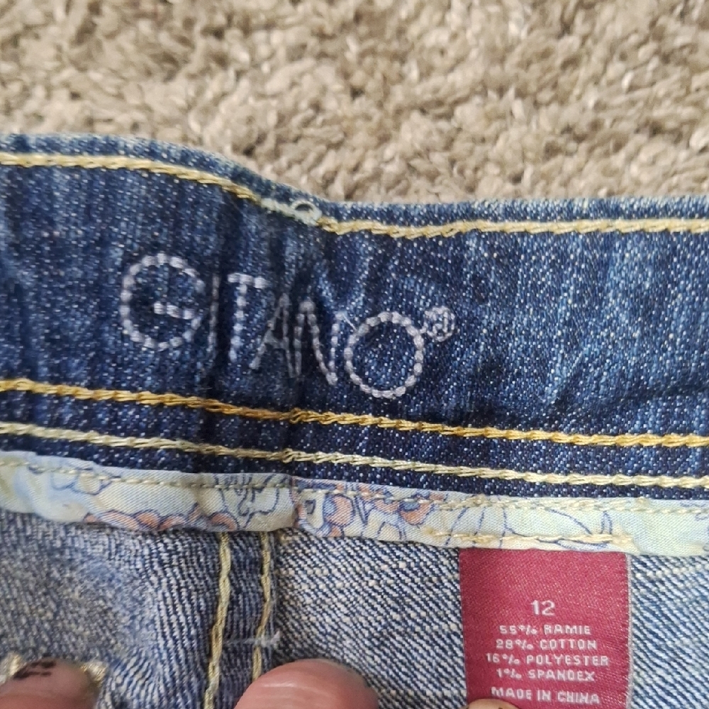 Vintage 80s Gitano 5 Pocket Embroidered Blue Denim Jeans-12 - Picture 5 of 8